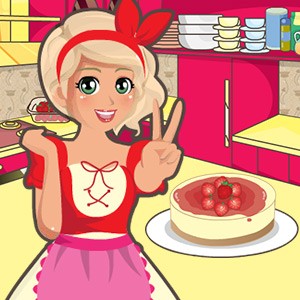 Mia Cooking Strawberry Cheesecake