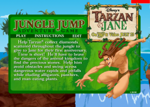 Tarzan e Jane Pulando na selva