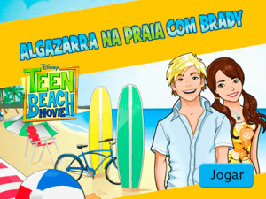 Algazarra na praia com Brady